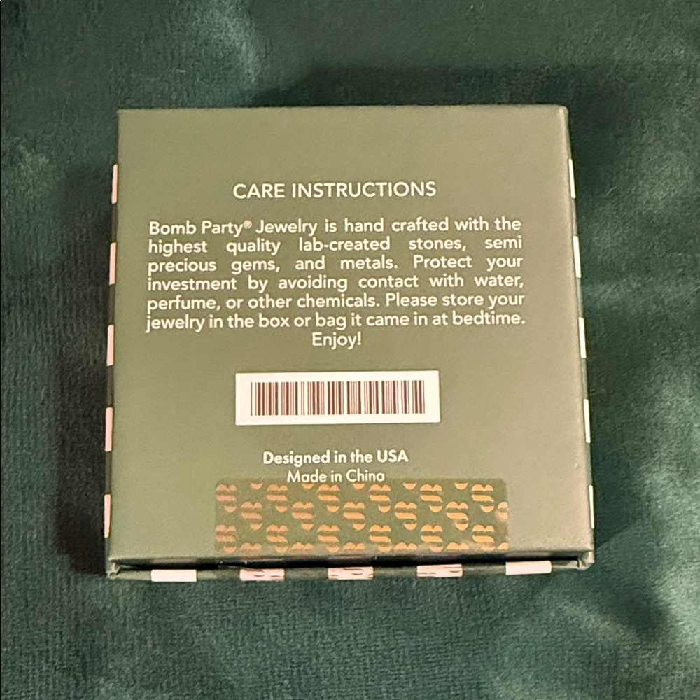BP Birthday Collection Lab created Emerald Square Stud Earrings - Picture 4 of 4